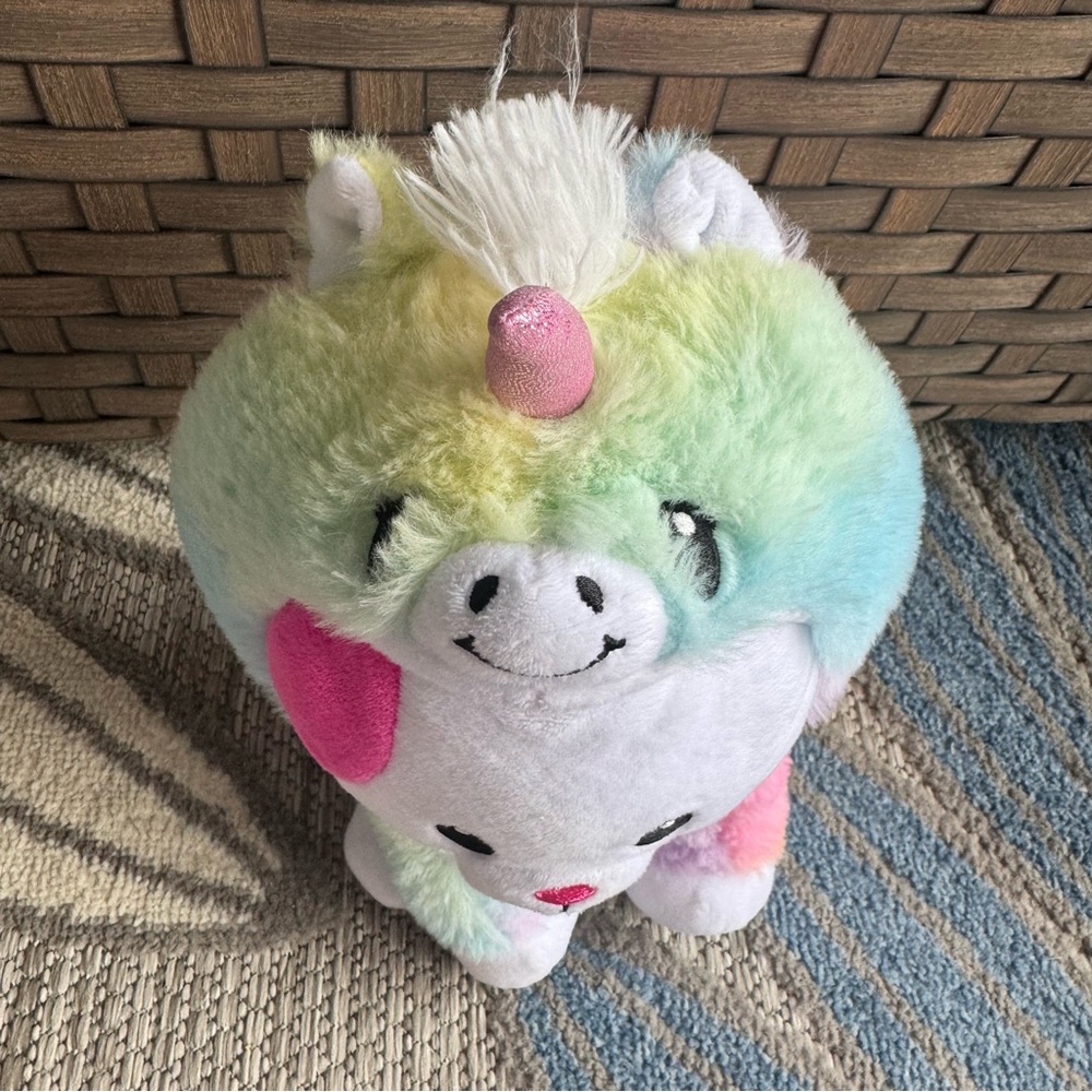 Peek-A-Boo Disguisimals Cat Unicorn 15” Plush‎ Rainbow Pastel Kitty - Picture 3 of 5